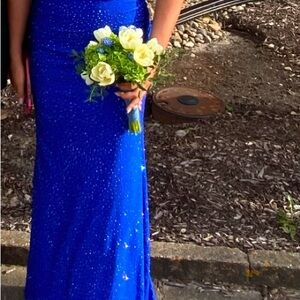 Sparkling Royal Blue Prom Dress